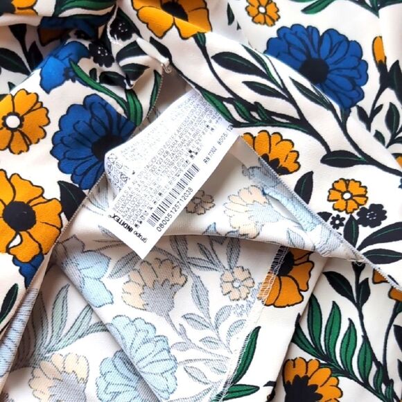 zara Field Flowers Cropped Top V Neck Size M - Picture 2 of 8